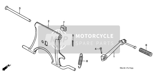 Honda NE50 1994 In piedi/Calcio Antipasto Braccio per un 1994 Honda NE50